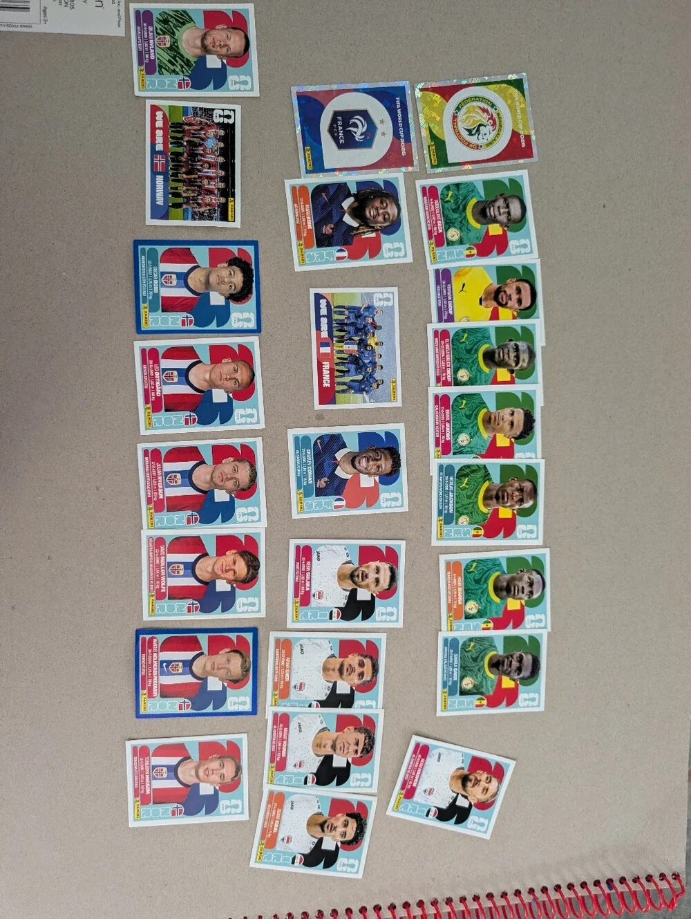 World Cup 2026 Sticker Collection Lot- Group I-, 25- Fra, Sen, Irq, Nor - Picture 1 of 4